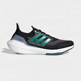 Adidas Ultra Boost 21 Core Black / Sub Green