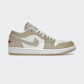 Air Jordan 1 Low Sail Rattan University Red