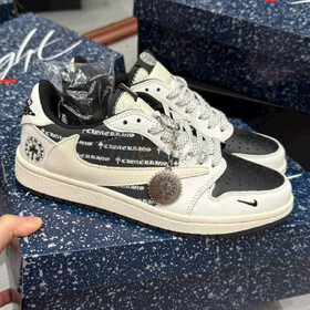 Air Jordan 1 Low Travis Scott Chrome Hearts White Black