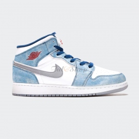 Air Jordan 1 Mid French Blue Light Steel