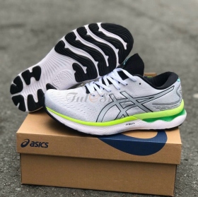 Asics Gel-Nimbus 24 White Black Lime Green