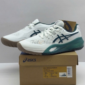 Asics Gel Resolution X White/Saxon Green