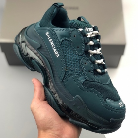 Balenciaga Triple S Green Olive Clear Sole