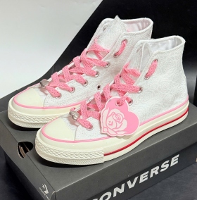 Converse Chuck 1970s High White Pink Rose