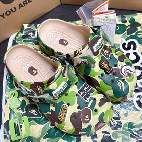 Dép Crocs Classic Clog x A Bathing Bape ABC ‘Camo Green’