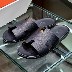 Dép Herm Chypre Sandal Vert Jade Black