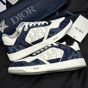 Dior B27 Low-Top Oblique Galaxy Blue Denim White Tears