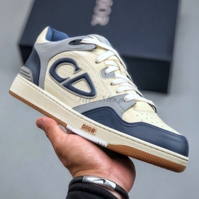 Dior B57 Mid Top Navy Cream