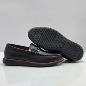 Giày Tây Lười Nam Lanew Đục Lỗ Da Màu Đen