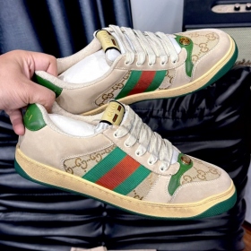 Gucci Screener GG Sneaker Green Canvas Like Auth