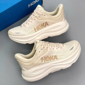 Hoka Bondi 9 Beige