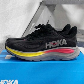 Hoka Clifton 10 Galactic Grey/ Black Red Yellow
