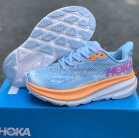 Hoka Clifton 9 Running Blue Orange Pink