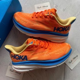 Hoka Clifton 9 Running Orange Blue