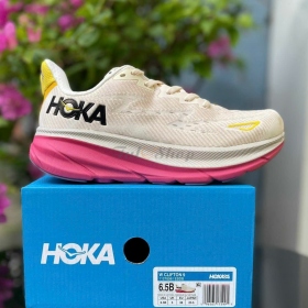Hoka Clifton 9 Running White Pink