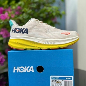 Hoka Clifton 9 Running White Yellow