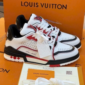 LV54 Trainer White Red Beaded