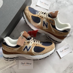 New Balance 2002R Beige Navy Blue