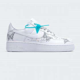 Nike Air Force 1 07 White Butterfly Print (Custom)