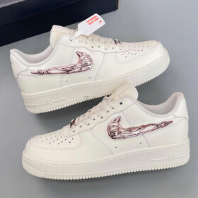 Nike Air Force 1 Low Liquid Metal Swoosh Metallic Pink