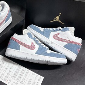 Nike Air Jordan 1 Denim White Blue Pink