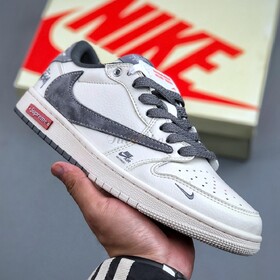 Nike Air Jordan 1 Low Grey Stussy x Supreme