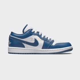 Nike Air Jordan 1 Low White Dark Marina Blue