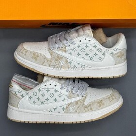 Nike Air Jordan 1 Low Travis Scott LV Yellow Denim