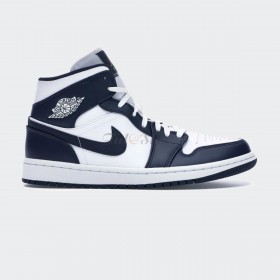 Nike Air Jordan 1 Mid White Metallic Gold Obsidian