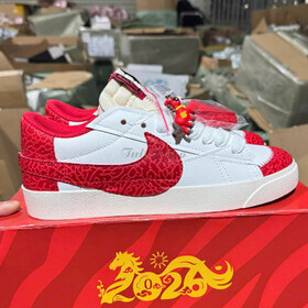 Nike Blazer Low 77 Jumbo Year Of The Horse White Red