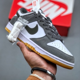 Nike Dunk Low Dark Grey Black White Suede