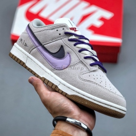 Nike Dunk Low Double Swoosh Grey Black Purple