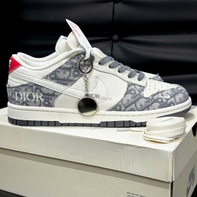 Nike Dunk Low x Dior Grey White Red