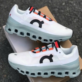 On Running Cloudmonster White Orange Olive