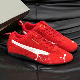 Puma Speedcat Balenciaga Suede Distressed Red White