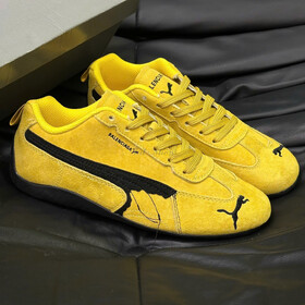 Puma Speedcat Balenciaga Suede Distressed Yellow Black