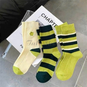 Vớ/ Tất Cổ Cao Sọc Xanh Đen